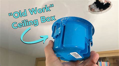 electrical box for ceiling light|replacing a ceiling electrical box.